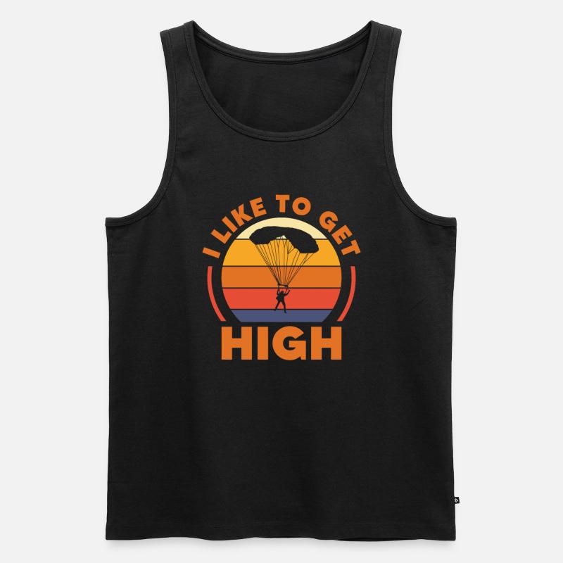 Skydive Skydiver Skydiving Fallschirm Geschenk - Männer Premium Bio Tank Top - Schwarz