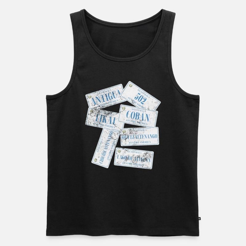Antigua - Männer Premium Bio Tank Top - Schwarz
