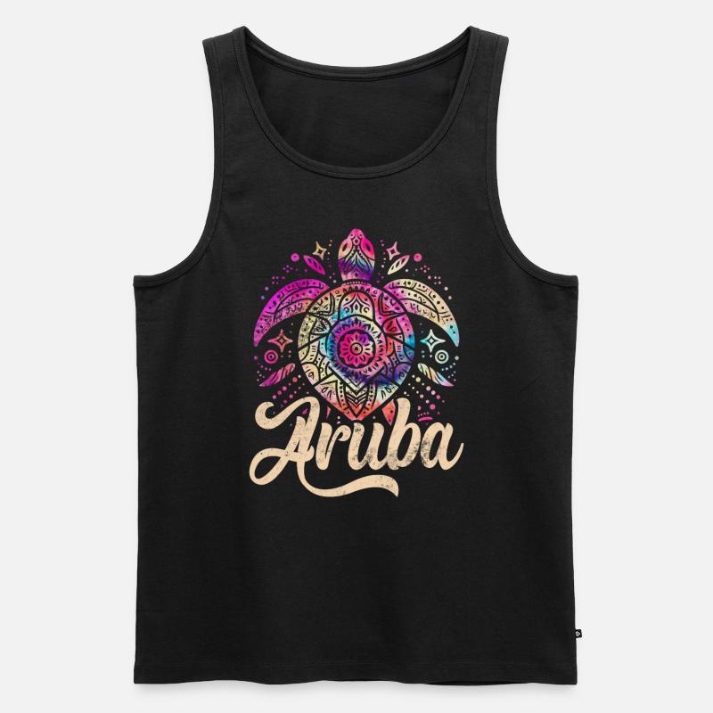 Aruba - Männer Premium Bio Tank Top - Schwarz