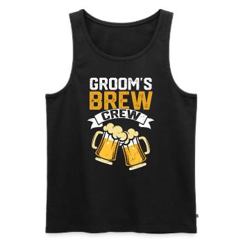 Junggeselle Jungesellenabschied - Männer Premium Bio Tank Top - Schwarz - Vorne - AI Model Male 178 light (178cm)