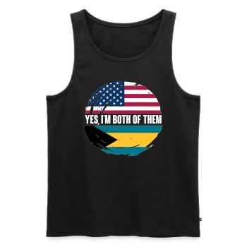 Bahamas Caribbean Island Atlantic Summer Gift - Men's Premium Organic Tank Top - black - Front - AI Model Male 178 light (178cm)