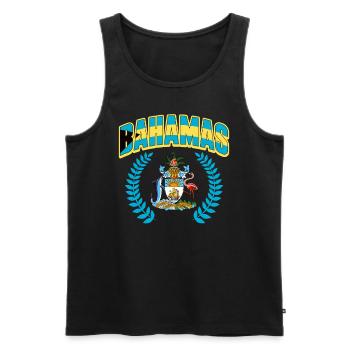 Bahamas Île des Caraïbes Cadeau d’été de l’Atlantique - Débardeur bio Premium Homme - noir - Devant - AI Model Male 178 light (178cm)