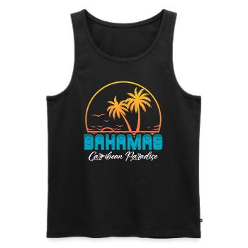 Bahamas Caribbean Island Atlantic Summer Gift - Men's Premium Organic Tank Top - black - Front - AI Model Male 178 light (178cm)