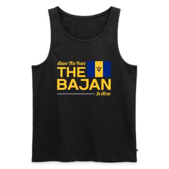 Barbados Caribbean Bajan Holiday Gift - Men's Premium Organic Tank Top - black - Front - Michal (187cm)