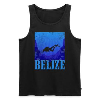 Belize - Männer Premium Bio Tank Top - Schwarz - Vorne - AI Model Male 178 light (178cm)