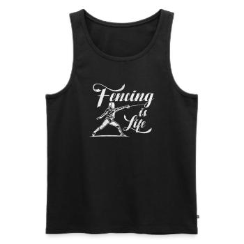 Fencing - Men's Premium Organic Tank Top - black - Front - Michal (187cm)