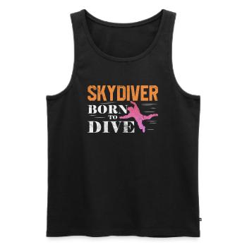 Skydive - Débardeur bio Premium Homme - noir - Devant - AI Model Male 178 light (178cm)