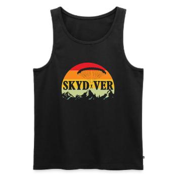 Skydive Skydiver Skydiving Parachute Gift - Men's Premium Organic Tank Top - black - Front - Michal (187cm)