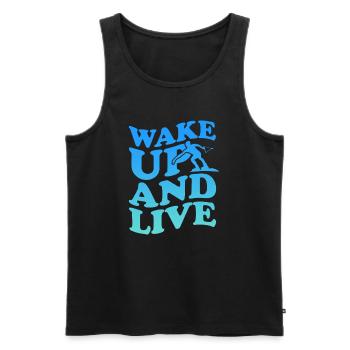 Wakeboard Wakeboarder Wakeboarding Gift - Men's Premium Organic Tank Top - black - Front - AI Model Male 178 light (178cm)