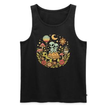 OVNI extraterrestre Galaxie extraterrestre Geschnek - Débardeur bio Premium Homme - noir - Devant - Michal (187cm)