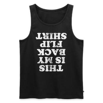 Backflip - Männer Premium Bio Tank Top - Schwarz - Vorne - AI Model Male 178 light (178cm)