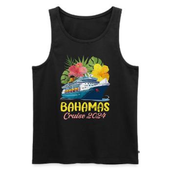 Bahamas - Débardeur bio Premium Homme - noir - Devant - AI Model Male 178 light (178cm)