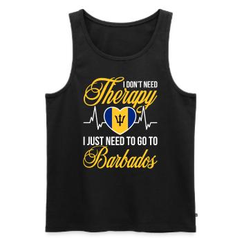 Barbados Caribbean Bajan Holiday Gift - Men's Premium Organic Tank Top - black - Front - Michal (187cm)