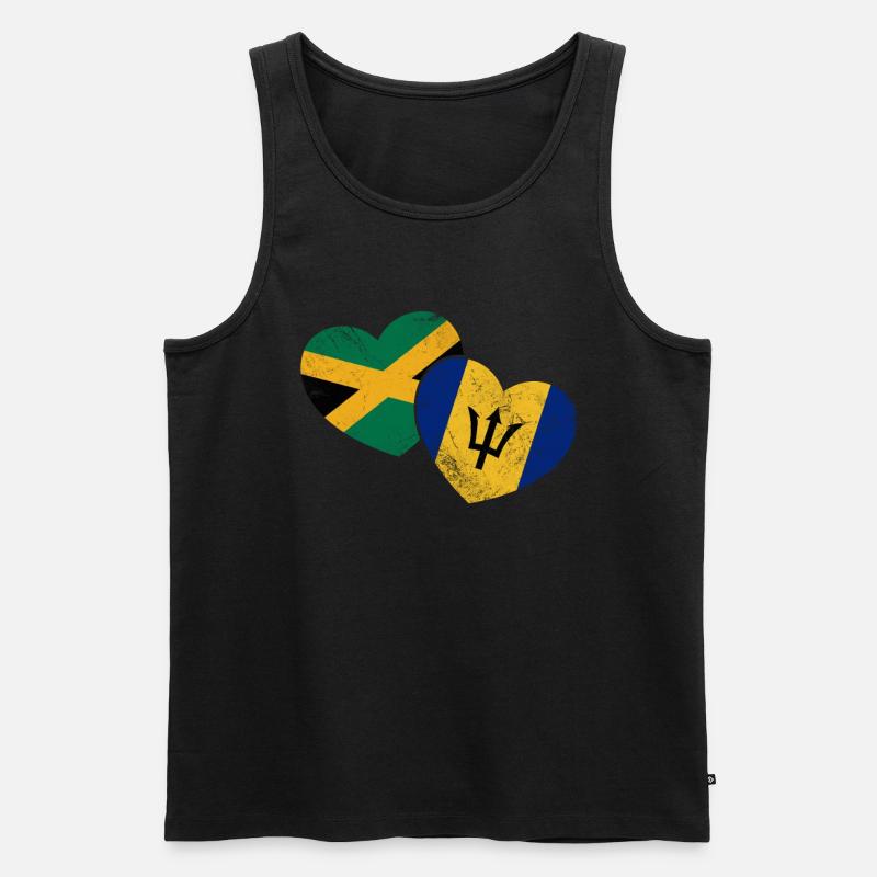 Barbados - Männer Premium Bio Tank Top - Schwarz
