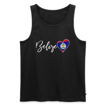Belize - Männer Premium Bio Tank Top - Schwarz - Vorne - AI Model Male 178 light (178cm)