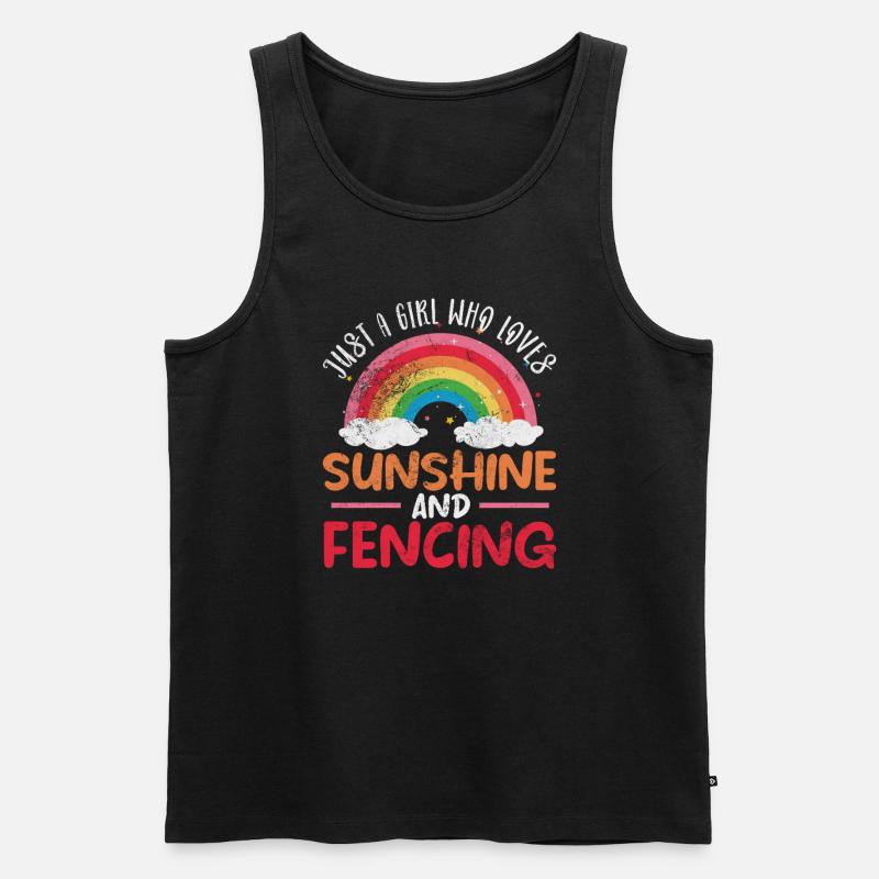 Fechten - Männer Premium Bio Tank Top - Schwarz