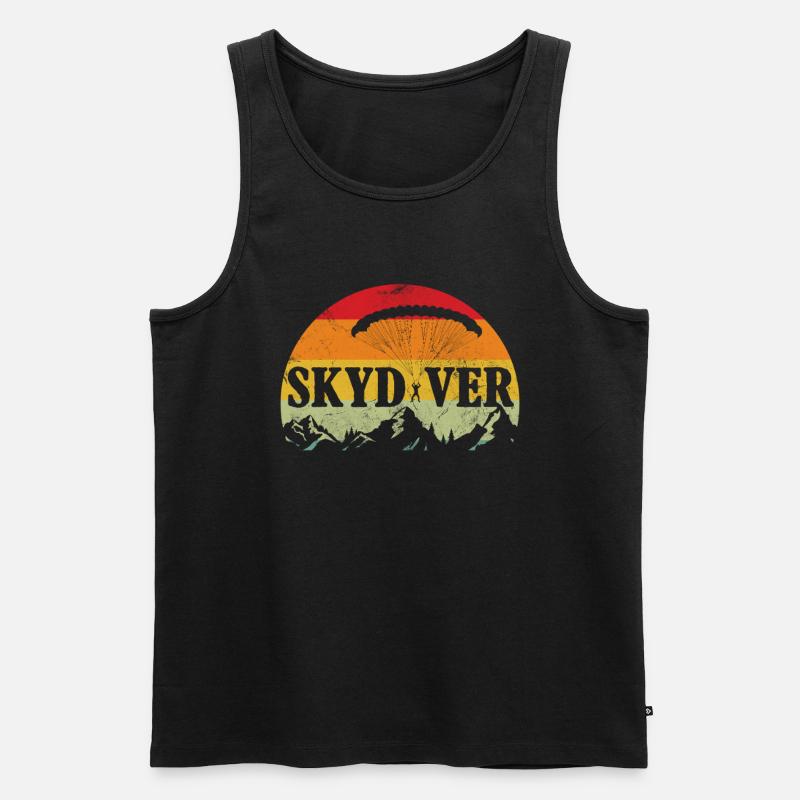 Skydive - Männer Premium Bio Tank Top - Schwarz