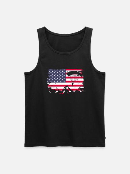 Skydive Skydiver Skydiving Parachute Gift - Men's Premium Organic Tank Top - black