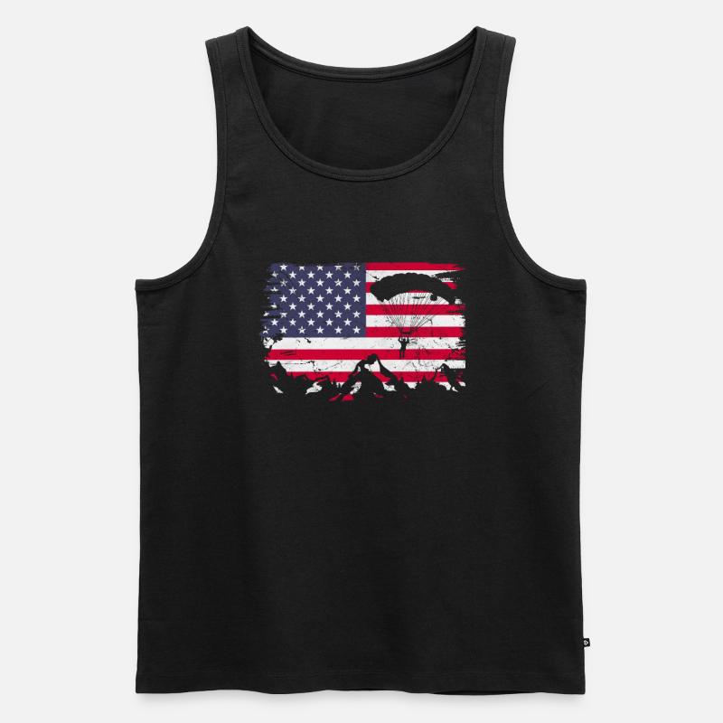 Skydive - Männer Premium Bio Tank Top - Schwarz