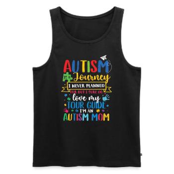 Autisme - Débardeur bio Premium Homme - noir - Devant - Michal (187cm)