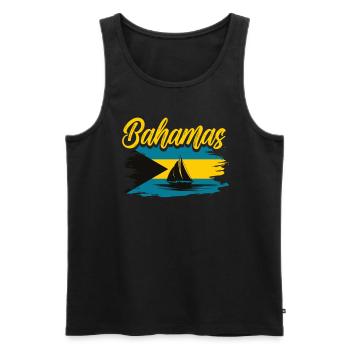 Bahamas Caribbean Island Atlantic Summer Gift - Men's Premium Organic Tank Top - black - Front - AI Model Male 178 light (178cm)