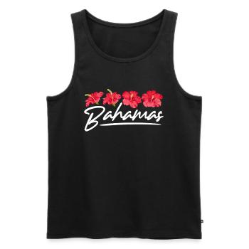 Bahamas Île des Caraïbes Cadeau d’été de l’Atlantique - Débardeur bio Premium Homme - noir - Devant - AI Model Male 178 light (178cm)