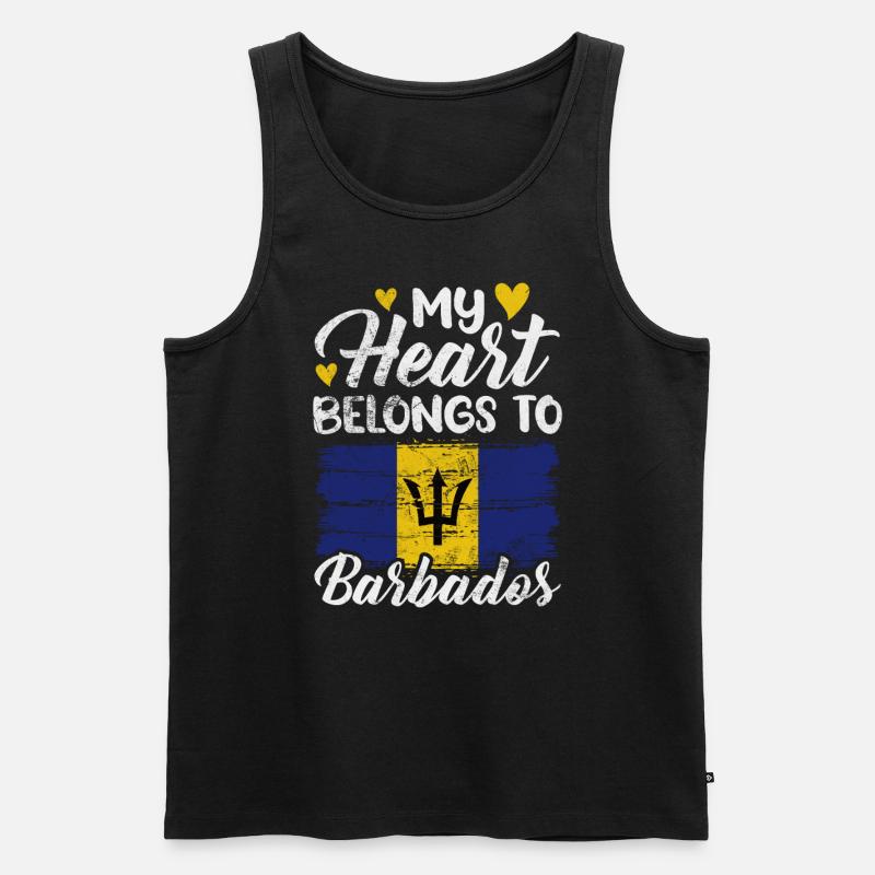Barbados - Männer Premium Bio Tank Top - Schwarz