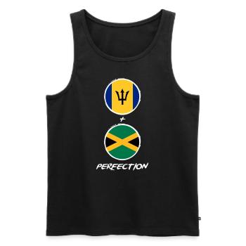 Barbados Caribbean Bajan Holiday Gift - Men's Premium Organic Tank Top - black - Front - Michal (187cm)