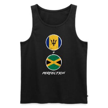 Barbados - Männer Premium Bio Tank Top - Schwarz - Vorne - AI Model Male 178 light (178cm)