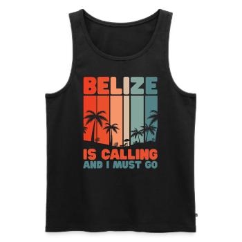 Belize Latino Belizean Belizean Maya Cadeau - Débardeur bio Premium Homme - noir - Devant - AI Model Male 178 light (178cm)