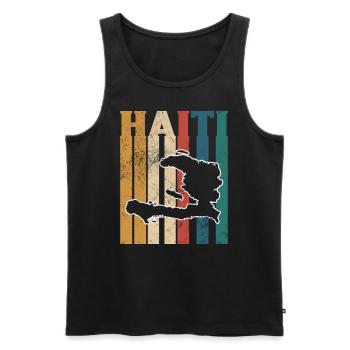 Haïti - Débardeur bio Premium Homme - noir - Devant - Michal (187cm)