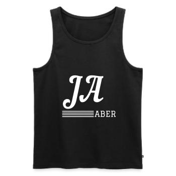 Ja Aber Spruch Lustiger Humor - Männer Premium Bio Tank Top - Schwarz - Vorne - Michal (187cm)