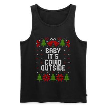 Ugly Christmas Baby It's Covid Outside - Männer Premium Bio Tank Top - Schwarz - Vorne - AI Model Male 178 light (178cm)