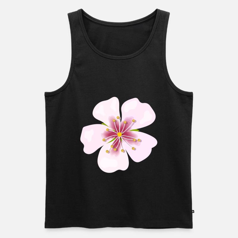 Blüte - Männer Premium Bio Tank Top - Schwarz