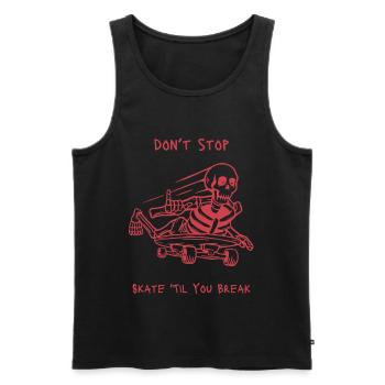 Skull Skeleton Skateboard Design - Men's Premium Organic Tank Top - black - Front - AI Model Male 178 light (178cm)