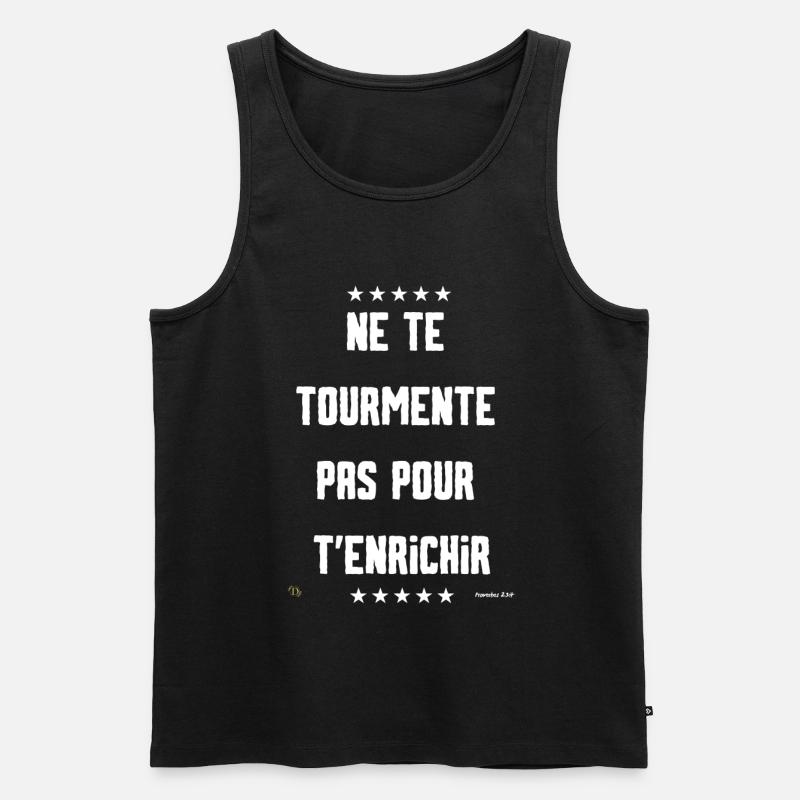 Die Qualen des Lebens - Männer Premium Bio Tank Top - Schwarz
