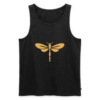 Kurzlebige Eintagsfliege - Männer Premium Bio Tank Top - Schwarz - Vorne - AI Model Male 178 light (178cm)