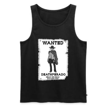 Skelett Cowboy - Männer Premium Bio Tank Top - Schwarz - Vorne - Michal (187cm)