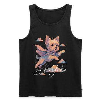 Super Dog Yorkshire Terrier Cape Cape Gift - Men's Premium Organic Tank Top - black - Front - Michal (187cm)