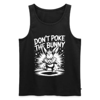 Warnung vor dem aggressiven Kaninchen - Männer Premium Bio Tank Top - Schwarz - Vorne - AI Model Male 178 light (178cm)