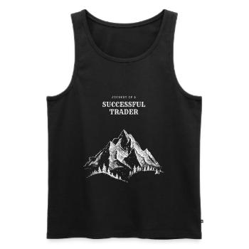 Journey of a Successful Trader - Männer Premium Bio Tank Top - Schwarz - Vorne - AI Model Male 178 light (178cm)