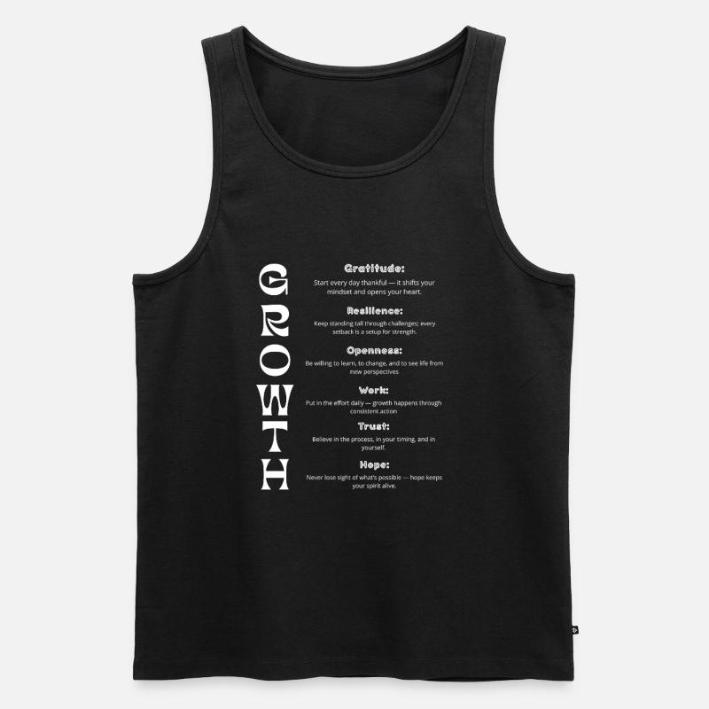 Wachstumsentwicklung - Männer Premium Bio Tank Top - Schwarz