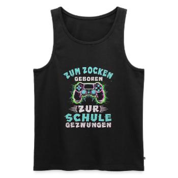 Gaming Controller Born For Gaming Video Game - Men's Premium Organic Tank Top - black - Front - Michal (187cm)