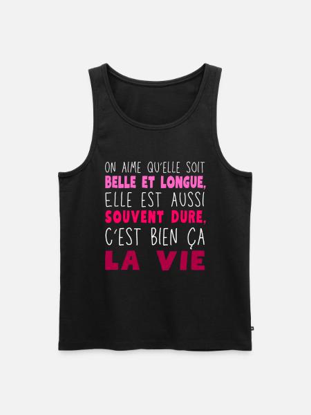 Schönes und langes Leben - Männer Premium Bio Tank Top - Schwarz