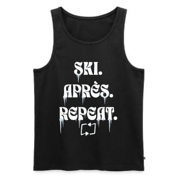 Ski Après Repeat - Débardeur bio Premium Homme - noir - Devant - Michal (187cm)