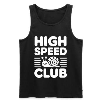 Turbo Snail Fun - Men's Premium Organic Tank Top - black - Front - Michal (187cm)