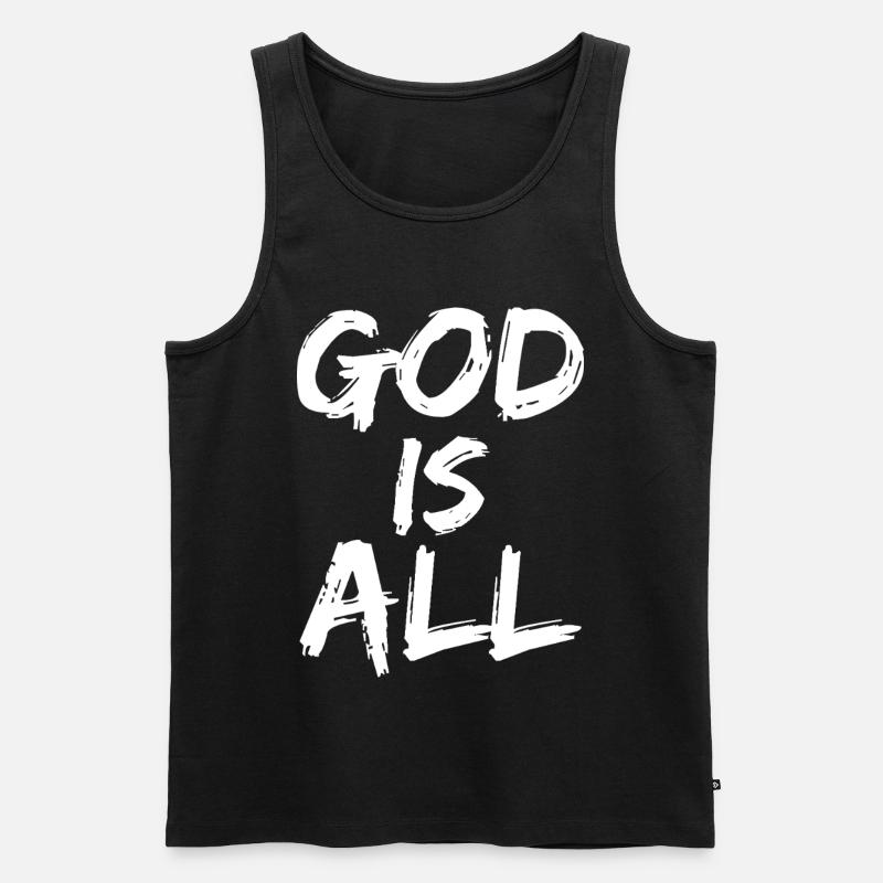 god is all - Männer Premium Bio Tank Top - Schwarz