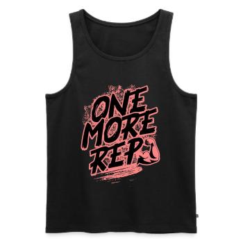 T-shirt Encore un Représentant – Motivation de la salle de sport - Débardeur bio Premium Homme - noir - Devant - Michal (187cm)