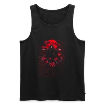 Roter Mond Magier Umhang - Männer Premium Bio Tank Top - Schwarz - Vorne - Michal (187cm)