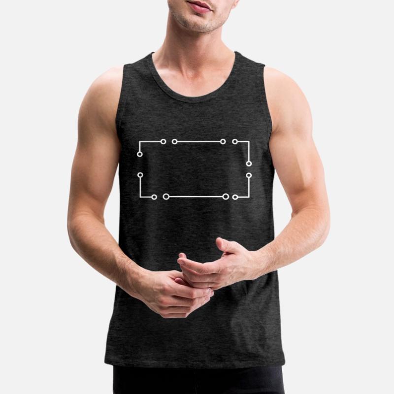 Frame Rectangular shape in white Men's Premium Organic Tank Top